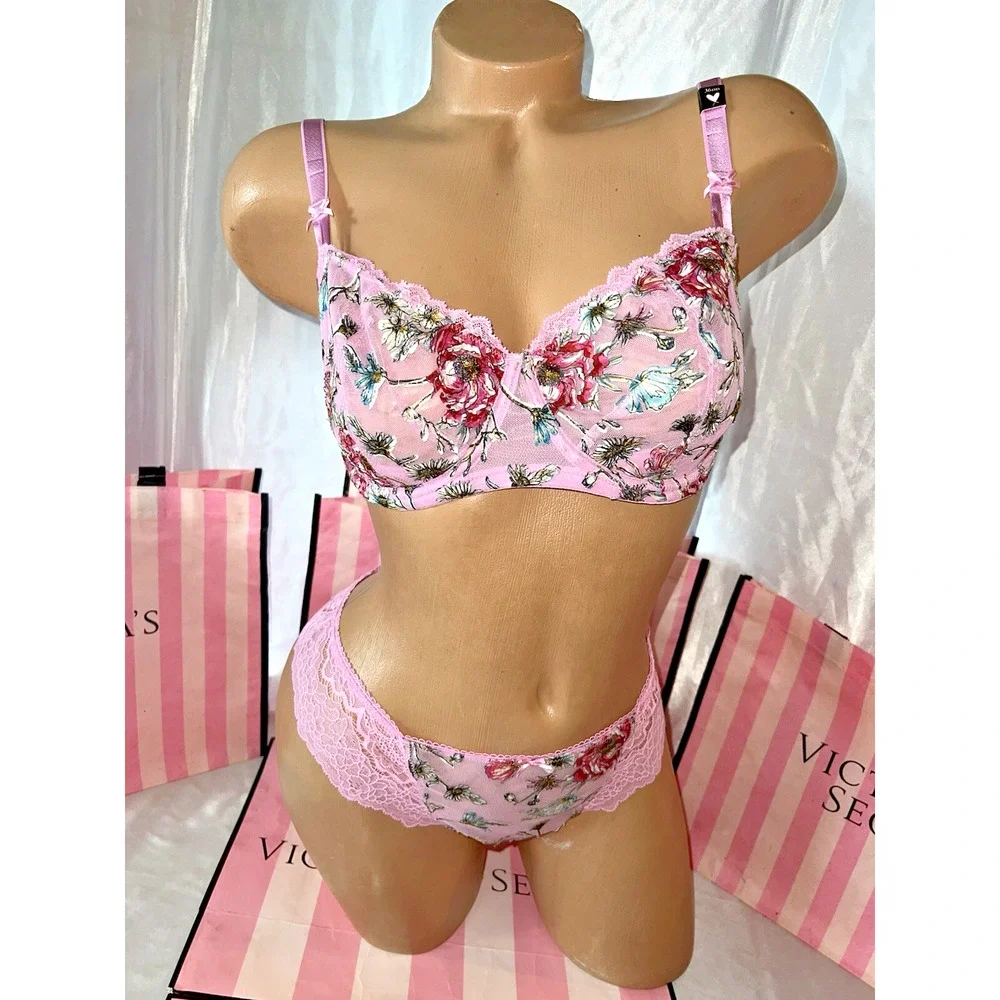 Victoria's Secret Bra Dream Angels 36DD Large Tanga Panty Last Set - Picture 3 of 6